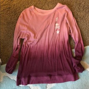 SoulCycle ombré pink pullover